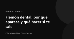 Mujer con la mejilla hinchada por un flemón dental en la consulta de la Dra. Diana Gómez