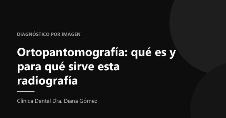 Portada del artículo «Ortopantomografía: qué es y para qué sirve esta radiografía» de la Clínica Dental Dra. Diana Gómez
